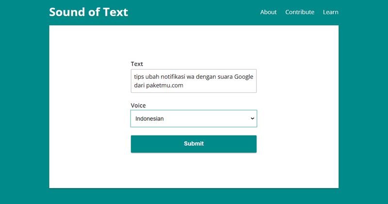 Situs Sound Of Text Jadi Notifikasi Whatsapp